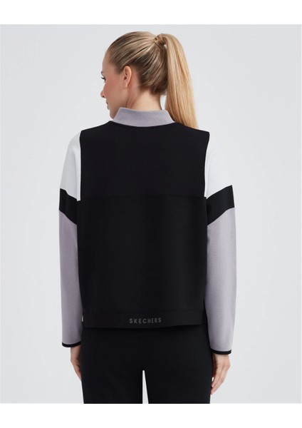 W 2xi-Lock Color Block Half Zip Sweatshirt Kadın Gri S232202-043 fırsatları