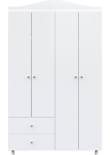 Angel Pembe Kulplu 5 Bölmeli 2 Çekmeceli Gardrop fırsatları