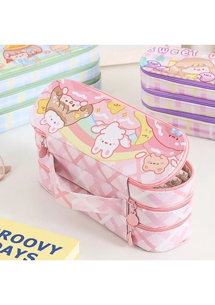Diğer Stil Threetwo Katmanlar Kalem Kutusu Sevimli Kawaii Kırtasiye Kalem Çantası Saklama Çantası Kız Kız Okul Öğrencileri Için Organizatör Malzemeleri (Yurt Dışından) fiyatları