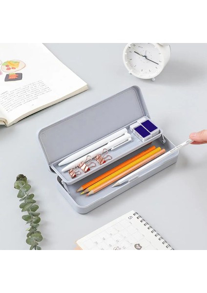 Beyaz Stil Kalem Kutusu Organizatör Taşınabilir Plastik Kırtasiye Kutusu Çift Katmanlı Kalem Kutusu Kalem Kutusu Öğrenci Kırtasiye Kalem Kutusu Kalem Kutusu (Yurt Dışından) modelleri