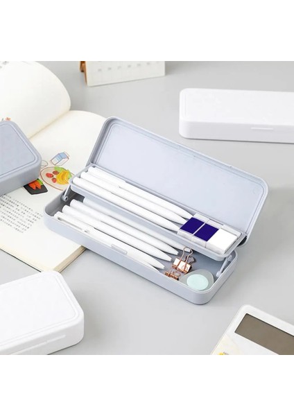 Beyaz Stil Kalem Kutusu Organizatör Taşınabilir Plastik Kırtasiye Kutusu Çift Katmanlı Kalem Kutusu Kalem Kutusu Öğrenci Kırtasiye Kalem Kutusu Kalem Kutusu (Yurt Dışından) fırsatları