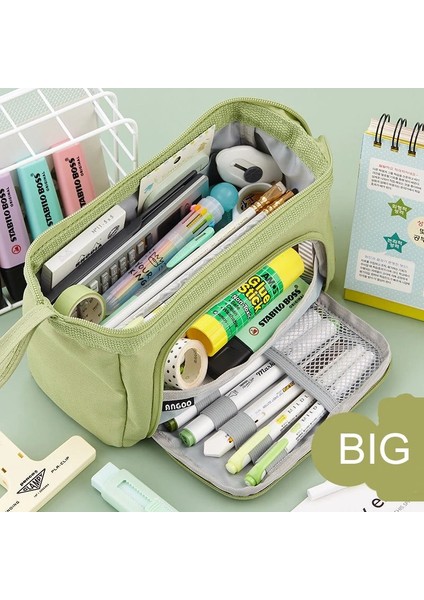 Mor Tarzı Angoo Sevimli Kalem Kutusu Özel Macaron Renk Yan Pencere Tuval Büyük Kalem Çantası Kalem Kutusu Saklama Çantası Öğrenci Okul Kırtasiye (Yurt Dışından) fiyatları