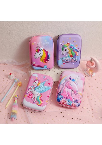 Pembe Tarzı Unicorn Kalem Kutusu Okul Malzemeleri Kalem Kutusu Estuches Escolares 3D Büyük Kapasiteli Kalem Kutusu Trousse Kawaii Kırtasiye Kalem Kutusu (Yurt Dışından) fiyatları
