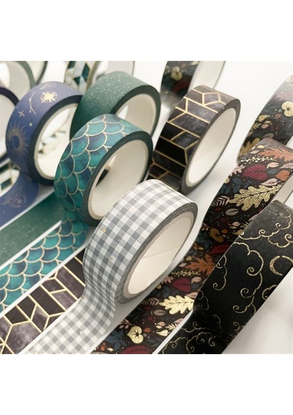 Washitape Tarzı L Beden Washi Bant Scrapbooking Çıkartmalar Retro Maskeleme Bandı Japon Kırtasiye Altın Yaprak Kafes Karalama Defteri 7m Çeşitli Yapıştırıcı Washitape (Yurt Dışından) indirimleri
