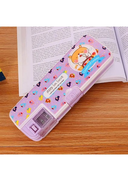 Yeşil Tarzı Okul Çocukları Için Kırtasiye Malzemeleri Için Kalemtıraşlı Iki Çift Katmanlı Kalem Kutusu Içeren Yaratıcı Çok Işlevli Kalem Kutusu (Yurt Dışından) indirimleri