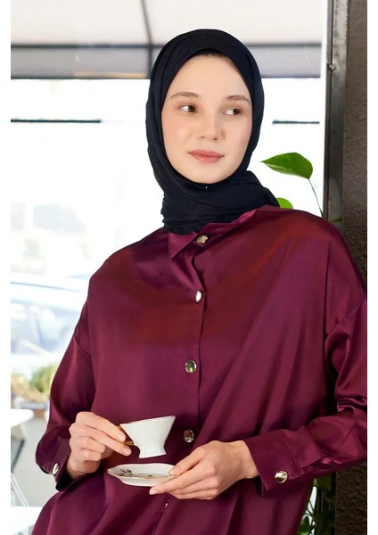 Ipeksi Jakar Lisa Şal Fuzz Desen - Koyu Lacivert