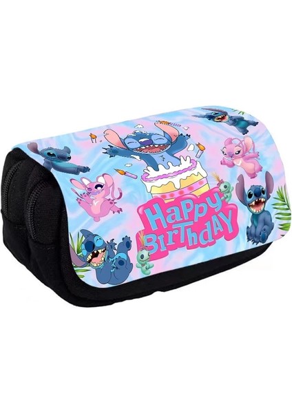 Mavi Stil Lilo ve Stitch Tema Stilleri Kalem Kutusu Naylon Okul Kalem Kutusu Çocuk Okul Malzemeleri Kırtasiye Komple Kiti Okul Çantası (Yurt Dışından) modelleri