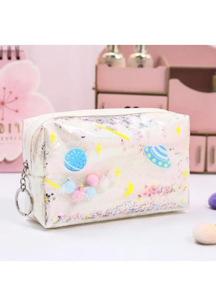 Pembe Tarzı Yıldız Kalem Kutusu Glitter Büyük Kapasiteli Kalem Kutusu Okul Kalem Makyaj Çantası Malzemeleri Kalem Çantası Okul Kutusu Kalem Kılıfı Kırtasiye (Yurt Dışından)