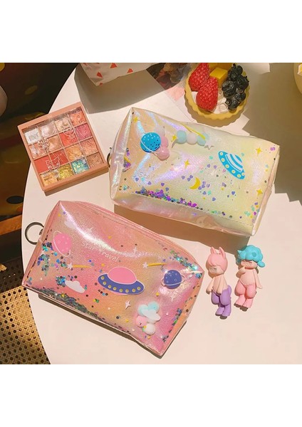 Pembe Tarzı Yıldız Kalem Kutusu Glitter Büyük Kapasiteli Kalem Kutusu Okul Kalem Makyaj Çantası Malzemeleri Kalem Çantası Okul Kutusu Kalem Kılıfı Kırtasiye (Yurt Dışından) modelleri