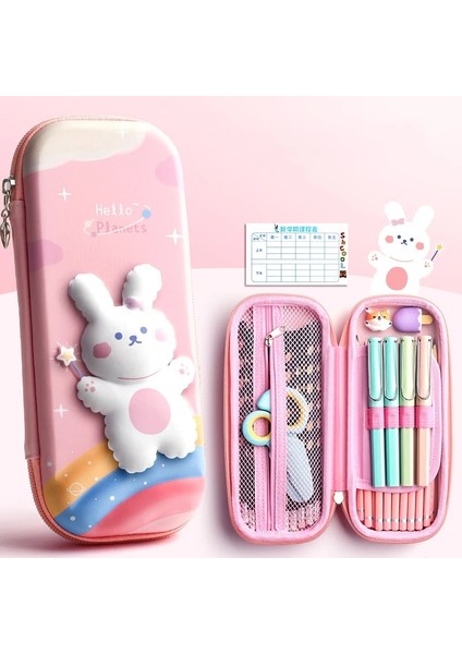 No.9 Stili 3D Eva Unicorn Sevimli Kalem Kutusu Karikatür Kırtasiye Kutusu Kalem Saklama Torbaları Büyük Kapasiteli Öğrenci Kalem Kutusu Okul Malzemeleri Hediyeler (Yurt Dışından)