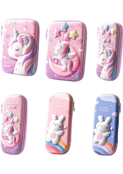 No.9 Stili 3D Eva Unicorn Sevimli Kalem Kutusu Karikatür Kırtasiye Kutusu Kalem Saklama Torbaları Büyük Kapasiteli Öğrenci Kalem Kutusu Okul Malzemeleri Hediyeler (Yurt Dışından) modelleri