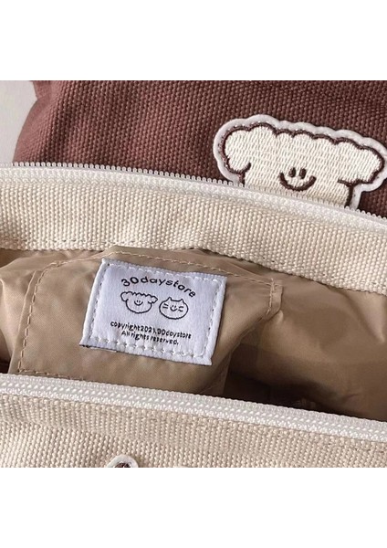 Küçük Bej Tarzı Tuval Öğrenci Büyük Kalem Kutusu Kılıfı Karikatür Köpek Kalem Kutuları Büyük Taşınabilir Kawaii Kalem Çantası Okul Saklama Çantası Kırtasiye (Yurt Dışından) fırsatları