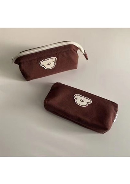 Küçük Bej Tarzı Tuval Öğrenci Büyük Kalem Kutusu Kılıfı Karikatür Köpek Kalem Kutuları Büyük Taşınabilir Kawaii Kalem Çantası Okul Saklama Çantası Kırtasiye (Yurt Dışından) indirimleri