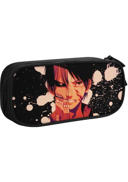 No.2 Tarzı Sevimli Titan Kalem Kutuları Boys Kızlar Için Özel Anime Manga Büyük Depolama Kalem Kutusu Çanta Kırtasiye (Yurt Dışından)