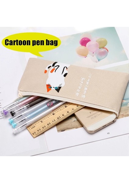 H01 Stili Kızlar Sevimli Kalem Kutusu Kawaii Kedi Okul Kalem Kutusu Oxford Kumaş Kırtasiye Çantası Ofis Okul Kırtasiye (Yurt Dışından) fırsatları