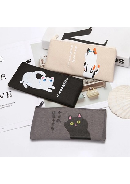 H01 Stili Kızlar Sevimli Kalem Kutusu Kawaii Kedi Okul Kalem Kutusu Oxford Kumaş Kırtasiye Çantası Ofis Okul Kırtasiye (Yurt Dışından) indirimleri