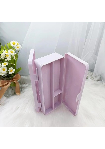 Beyaz Stil Kalem Kutusu Çift Katmanlar Katı Mat Büyük Depolama Plastik Erkek Kız Öğrenciler Kalem Kırtasiye Organizatör Vaka Öğrenci Malzemeleri (Yurt Dışından) fırsatları