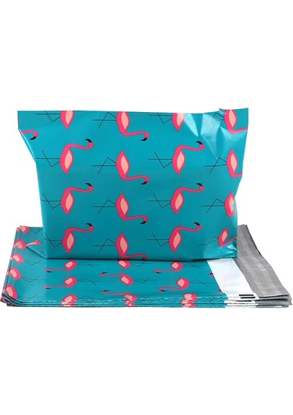 Mavi Flamingo Stili '' cm Plastik Posta Postaları Ambalaj Zarfları Kendinden Yapışkanlı Kurye Saklama Poşetleri Elbise Postaları Ambalaj Poşetleri (Yurt Dışından)