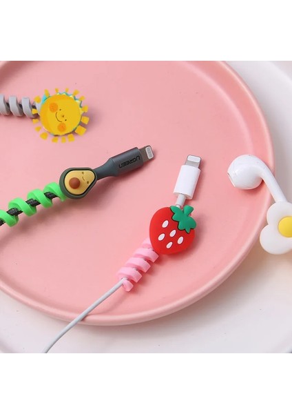 No.5 Tarzı Yaratıcı Sevimli Veri Hattı Koruyucu Kapak Sarıcı Cep Telefonu Veri Kablosu Kapağı Kulaklık Şarj Kablosu Anti-Break Koruyucu (Yurt Dışından) modelleri