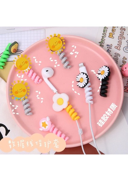 No.5 Tarzı Yaratıcı Sevimli Veri Hattı Koruyucu Kapak Sarıcı Cep Telefonu Veri Kablosu Kapağı Kulaklık Şarj Kablosu Anti-Break Koruyucu (Yurt Dışından) fırsatları