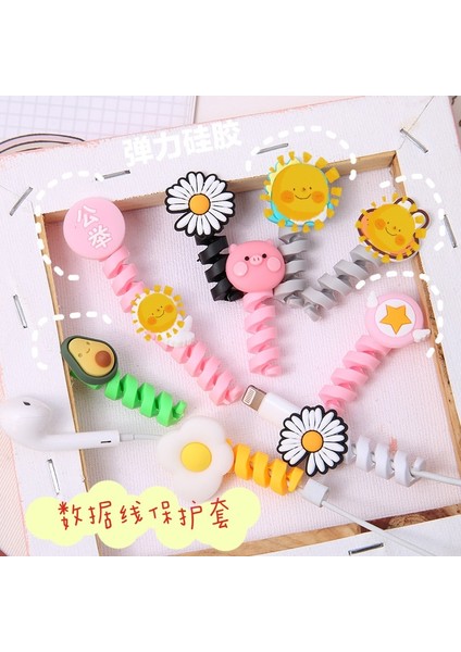 No.5 Tarzı Yaratıcı Sevimli Veri Hattı Koruyucu Kapak Sarıcı Cep Telefonu Veri Kablosu Kapağı Kulaklık Şarj Kablosu Anti-Break Koruyucu (Yurt Dışından) indirimleri