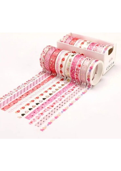 Çiçek Stili 10ROLLSBOX Washi Bant Seti Güzel Ince Dergisi Günlüğü Fotoğraf Albümü Karalama Defteri Maskeleme Bantları Bronzlaştırıcı Japon Etiket Kaynağı (Yurt Dışından)