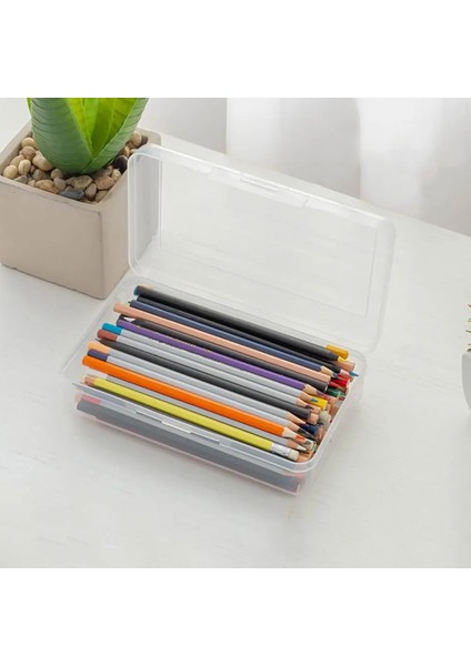 Net Stil Kırtasiye Kutusu Büyük Kapasiteli Istiflenebilir Tasarım Anti-Kirli Şeffaf Çocuk Kalem Kutusu Okul Için (Yurt Dışından) indirimleri