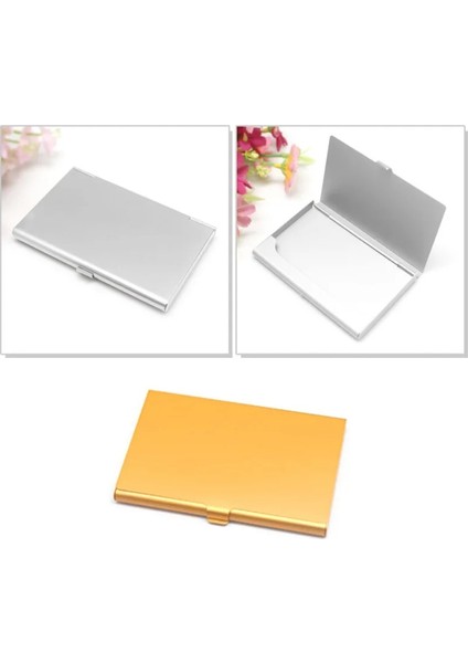 Gümüş Tarzı Kartvizitlik Alüminyum Alaşımlı Kart Tutucu Metal Kutu Kapağı Kredi Kartı Tutucu Adam Kartvizitlik Kart Metal Cüzdan (Yurt Dışından) fırsatları