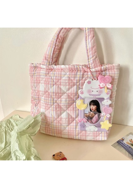 Pembe Tarzı 3 Inç Sevimli Ayı Kedi Fotoğraf Kartları Tutucu Zinciri ile Su Geçirmez Koruyucu Kpop Idol Fotoğraf Kartı Kollu Anahtarlık Kolye Kırtasiye (Yurt Dışından) fırsatları