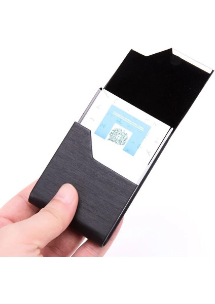 Mavi Stil Lazer Kazınmış Logo Lüks Pu Alüminyum Kart Sahibinin Kadın Erkek Metal Kredi Kartı Kartvizit Sahipleri Organizatör Çanta Cüzdan (Yurt Dışından) fırsatları