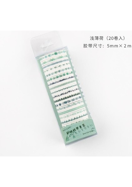 G Tarzı Ack Çok Renkli Washi Bant Scrapbooking Dekoratif Yapışkan Bantlar Kağıt Japon Kırtasiye Sticker (Yurt Dışından)
