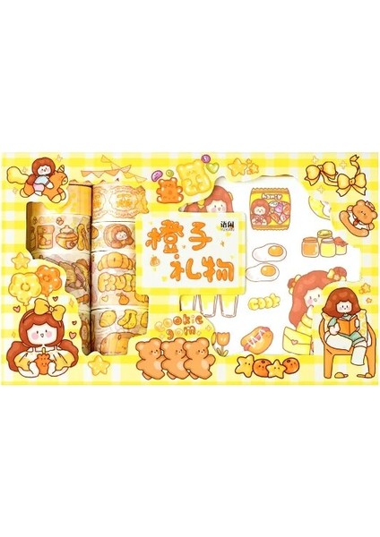 No.4 Tarzı Et Sevimli Kız Notebook Serisi Washi Bant Seti Dekoratif Yapışkan Bant Dıy Scrapbooking Sticker Etiket Maskeleme Bandı (Yurt Dışından)