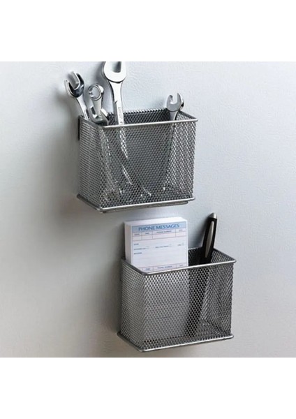 Xl Tarzı Dayanıklı Buzdolabı Tel Örgü Manyetik Sepet Saklama Kutusu Kalem Makyaj Organizatör Ofis Malzemeleri Depolama (Yurt Dışından) modelleri