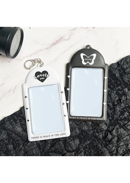 Siyah Stil Karikatür 3 Iotocard Tutucu Kpop Idol Fotoğraf Kartı Tutucu Fotoğraf Sevimli Öğrenci Otobüsü Kımlık Kartı Tutucu Fotocard Kolye Anahtarlık (Yurt Dışından) fırsatları