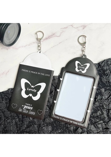 Siyah Stil Karikatür 3 Iotocard Tutucu Kpop Idol Fotoğraf Kartı Tutucu Fotoğraf Sevimli Öğrenci Otobüsü Kımlık Kartı Tutucu Fotocard Kolye Anahtarlık (Yurt Dışından) indirimleri