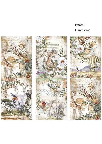 NO.30087 Stili Washi Bant, Techo Bant, Dıy Zanaat Maskeleme Bandı, Karalama Defteri Günlüğü Hediye, Birçok Kupon ve Çiçek Desenleri. Sıcak Satış, (Yurt Dışından)