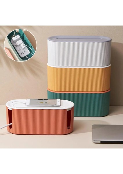 Beyaz Stil Toz Geçirmez Güç Şeridi Saklama Kutusu Çok Kullanımlı Şarj Kablosu Düzenleyici Kutusu Pratik Veri Kablosu Yönetim Kutusu Держатель Проводов (Yurt Dışından) fiyatları