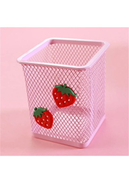 Şeftali Tarzı K Metal Kalemlik Ofis Organizatör Kozmetik Kare Kalem Kalem Standı Tutucular Kırtasiye Konteyner Ofis Okul Malzemeleri (Yurt Dışından) fiyatları