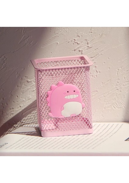 Şeftali Tarzı K Metal Kalemlik Ofis Organizatör Kozmetik Kare Kalem Kalem Standı Tutucular Kırtasiye Konteyner Ofis Okul Malzemeleri (Yurt Dışından) fırsatları