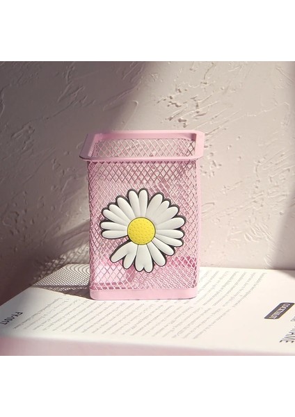 Şeftali Tarzı K Metal Kalemlik Ofis Organizatör Kozmetik Kare Kalem Kalem Standı Tutucular Kırtasiye Konteyner Ofis Okul Malzemeleri (Yurt Dışından) indirimleri