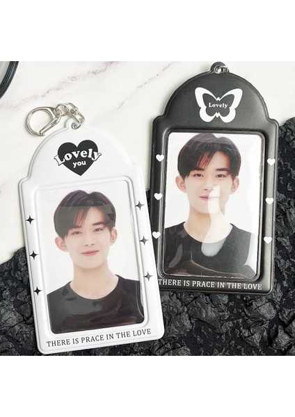 Mavi Stil Kawaii Kpop Idol Fotoğraf Kartları Depolama Keychaotocard Kart Tutucu Karikatür Fotoğraf Kollu Kolye Öğrenci Sabit (Yurt Dışından) fiyatları