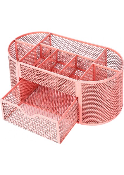 Pembe Tarzı Kırtasiye Aksesuarları Kozmetik Masaüstü Tutucu Için Örgü Tel Masa Düzenleyici Ofis Saklama Kutusu (Yurt Dışından) fırsatları