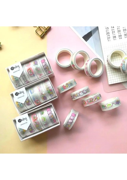 Rastgele Tasarım Stili Et Sevimli Japon Anime Sumikko Gurashi Buzlu Washi Bant Seti Kawaii Tasarımcı Maskeleme Bantları Okul Ofis Kırtasiye (Yurt Dışından) fırsatları