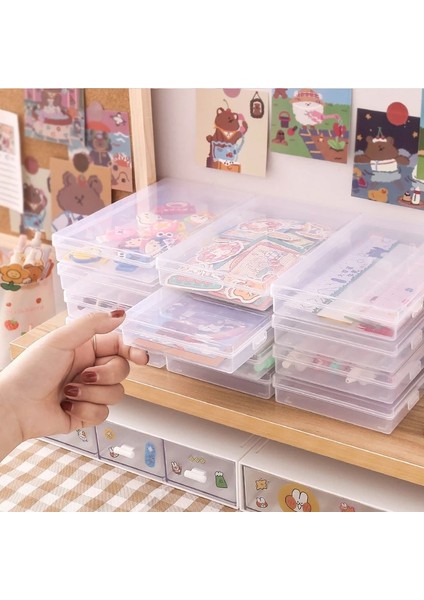 S Tarzı Kırtasiye Çıkartmalar Plastik Saklama Kutusu Organizatör Konteyner Sanat Alet Çantası Zanaat Masaüstü Için (Yurt Dışından) fiyatları