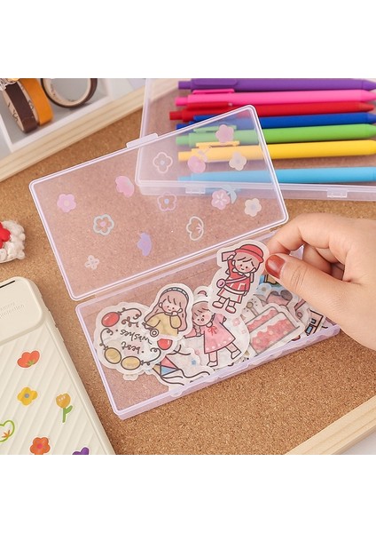 S Tarzı Kırtasiye Çıkartmalar Plastik Saklama Kutusu Organizatör Konteyner Sanat Alet Çantası Zanaat Masaüstü Için (Yurt Dışından) fırsatları