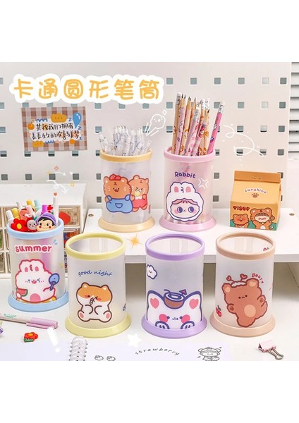 1 Adet-Kahverengi Tarzı Kawaii Şeffaf Akrilik Kalem Tutucu Masaüstü Organizatör Ins Yeni Moda Sevimli Ayı Tavşan Ofis Kırtasiye Kozmetik Saklama Kutusu (Yurt Dışından) modelleri