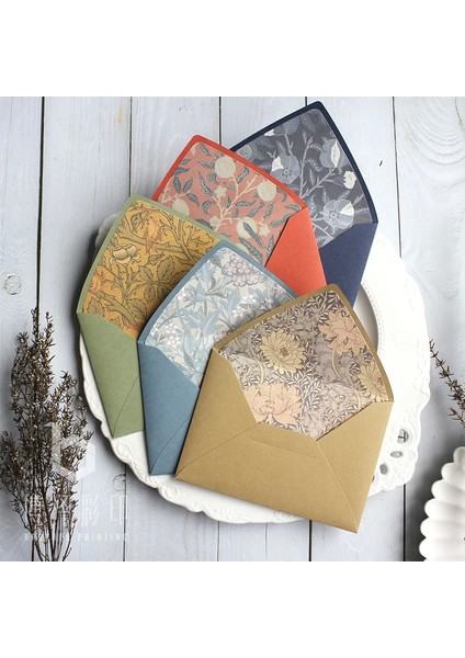 Mor Tarzı Ack x Lüks Düğün Retro Çiçek Zarfları Astarlı Avrupa Tarzı Zarf Kart Scrapbooking Hediyesi Için (Yurt Dışından)