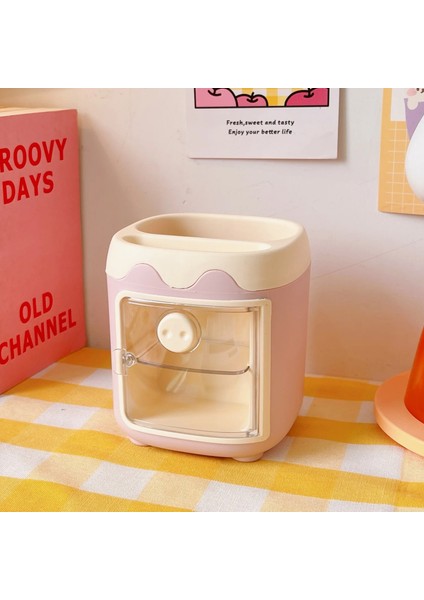 Pk Stili 1 Adet Kawaii Domuz Kalem Kalem Tutucu Fırça Saklama Kabı Masa Düzenleyici Çok Fonksiyonlu Washi Bant Kırtasiye Ofis Malzemeleri (Yurt Dışından)