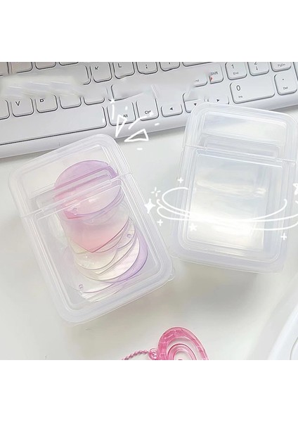 Net Stil Flip Saklama Kutusu Film Saklama Kutusu Etiket Kırtasiye Sınıflandırma Kutusu Kart Tutucu Saklama Kutusu Ins Küçük Şeffaf (Yurt Dışından) fırsatları