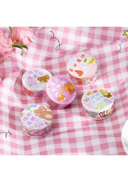 2-E Stili Kawaii Karikatür Washi Bant Sevimli Ayı Tavşan Için Dekoratif Etiket Scrapbooking Günlüğü Kitap Albümü Sanat Zanaat (Yurt Dışından) modelleri